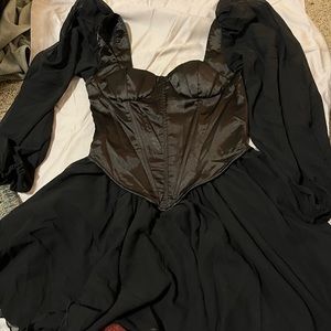 Black corset dress
